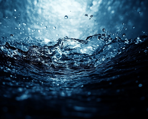 水浸暗蓝背景动态光