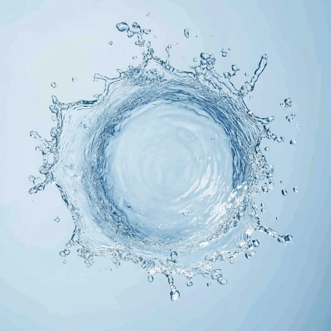 水滴飞溅蓝色视角