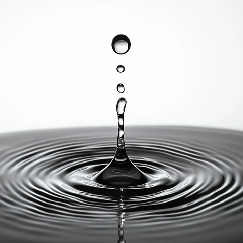 水滴落水面形成波纹