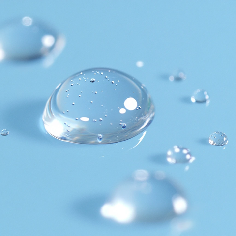 水滴浅蓝背景自然光