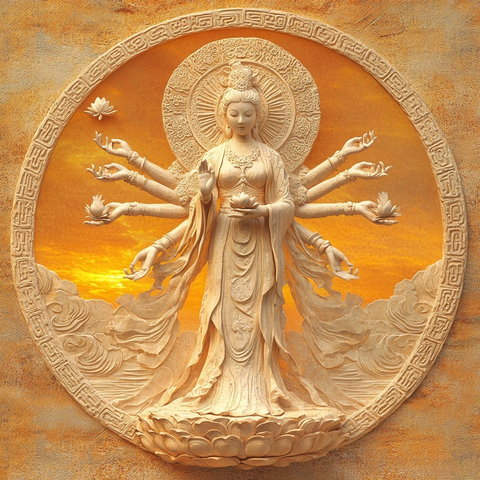 千手观音雕塑像展示