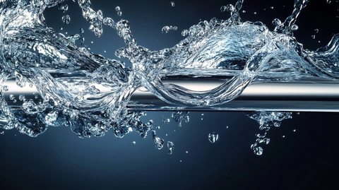 不锈钢管道水流摄影