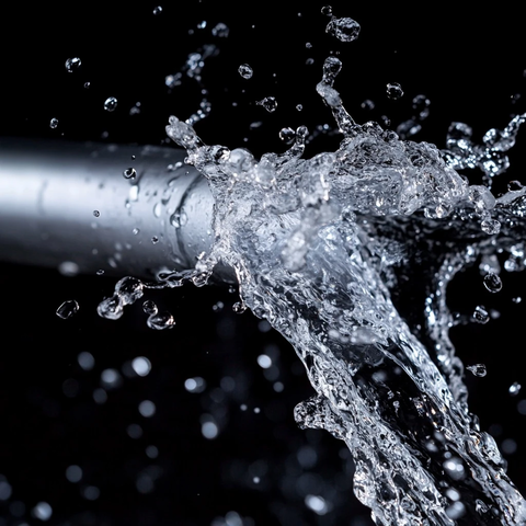 破裂水管喷溅水花