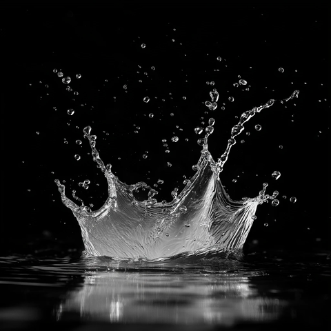 水花飞溅出水坑