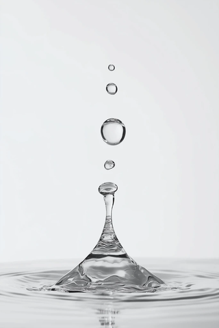 水滴落白色背景