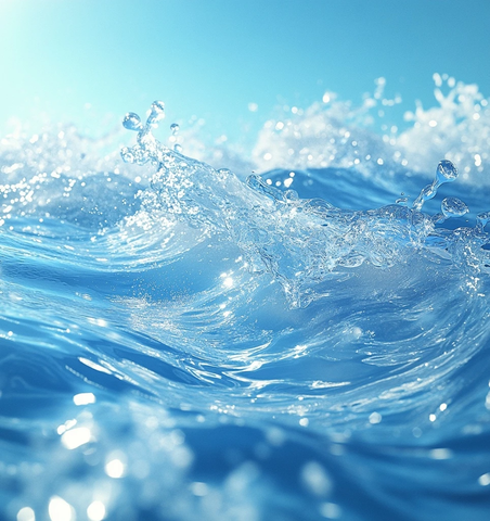 海浪波纹泡沫特写