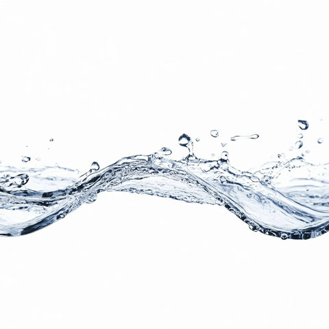 透明水流轨迹侧视图