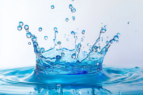 蓝色水彩飞溅高清图像