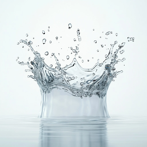 清澈水滴白背景高清