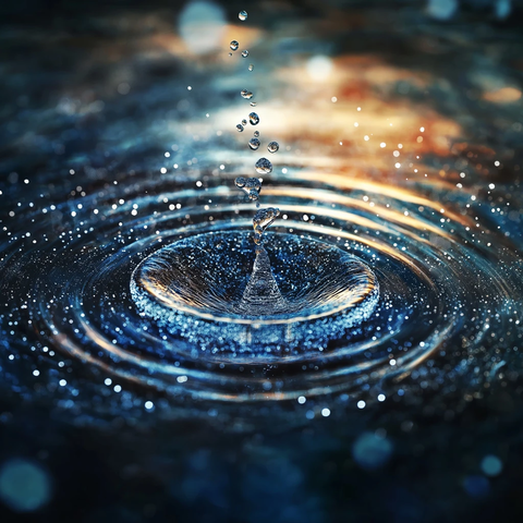 水滴涟漪效应示意图