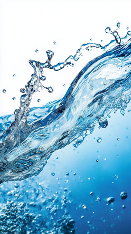 清澈水面水线动态水花