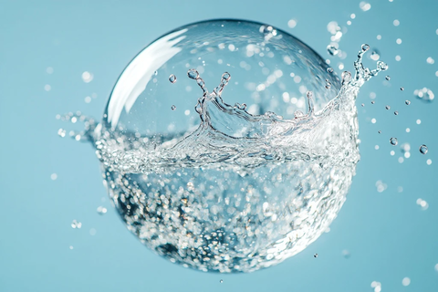 水球飞溅悬浮瞬间