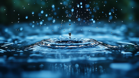 雨滴落地水花四溅