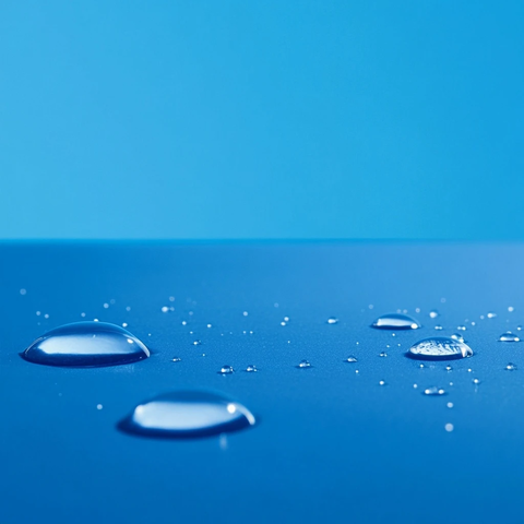 蓝色地板水滴前视图