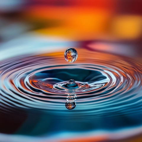 水滴涟漪微观宇宙