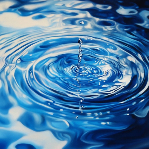 水波纹蓝白交织