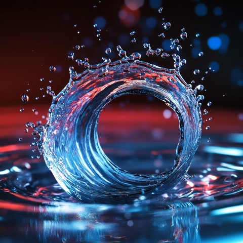 水晶水滴螺旋形态特写