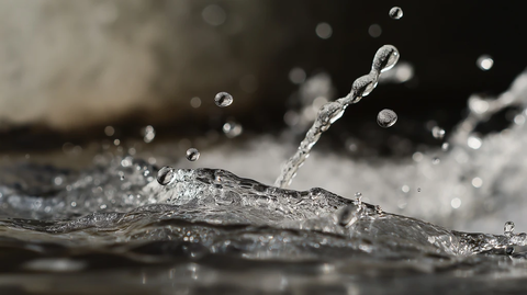 水滴落下街道边缘