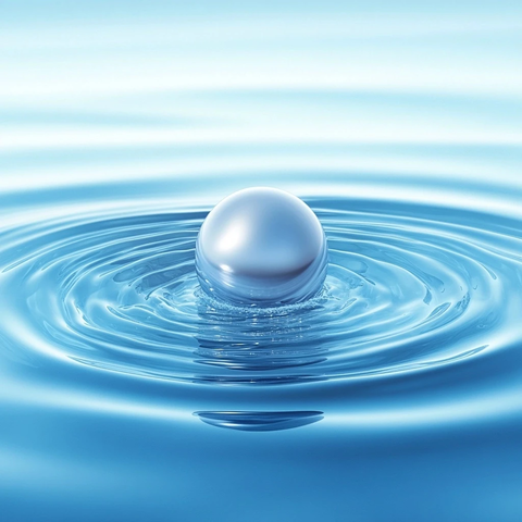 珍珠落水波纹扩散