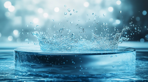 蓝色讲台水下背景