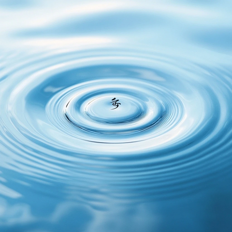 太极图形水波纹效果