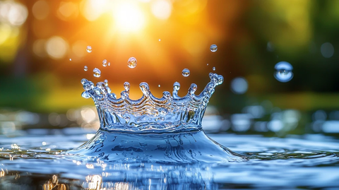 泪滴入水冠状波纹