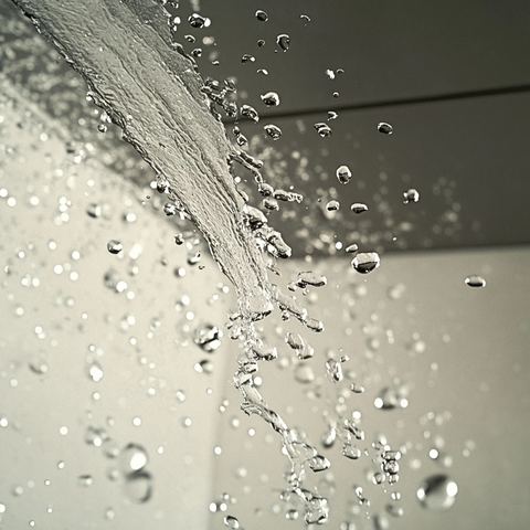 天花喷洒水滴四溅