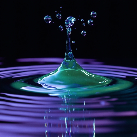 波形图案液体滴落