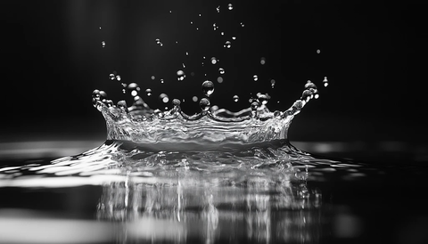 水花四溅波纹环绕