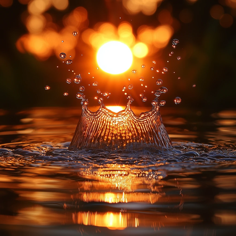 水面反射阳光滴水效果