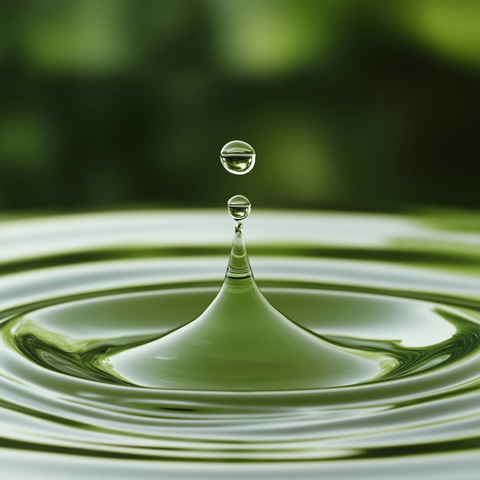 水滴落下涟漪扩散