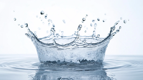 水滴飞溅白色背景