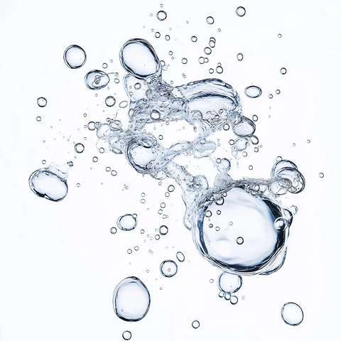 清水泡沫白色背景