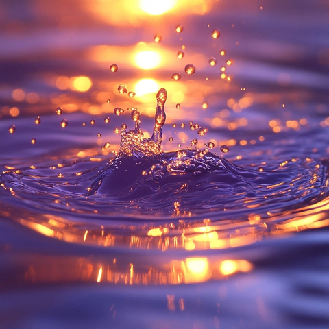 水流金阳光闪耀