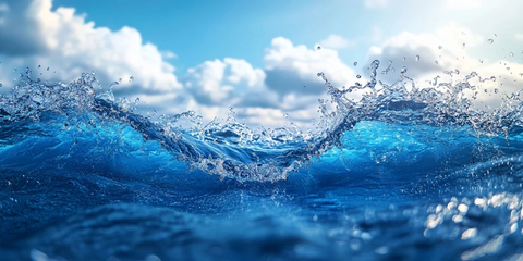 海洋波浪阳光云彩水下