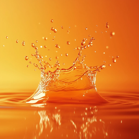 橙色水花飞溅留白空间