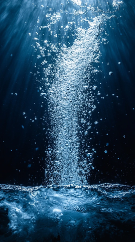 深海水流喷射景象