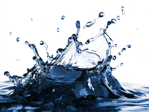 蓝色海军水花飞溅