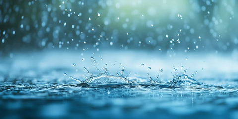 水面雨滴高清壁纸