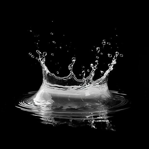 水花飞溅向上喷射