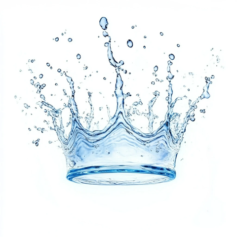 水花皇冠白色背景