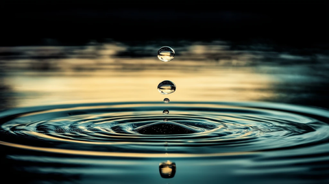 水滴碧水水面