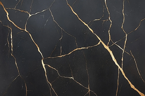 黑色大理石金色裂纹