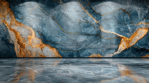 大理石纹理金色装饰底座