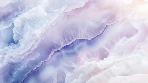 柔和蓝白紫纹理玉髓