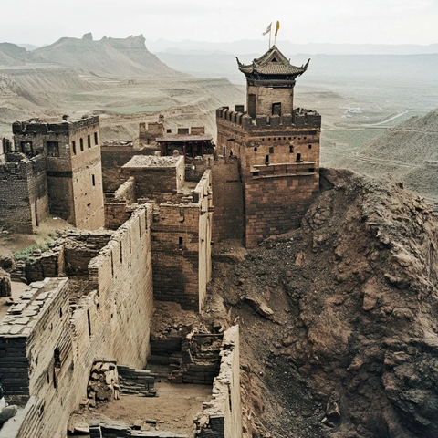 古老城堡遗迹的壮观景象