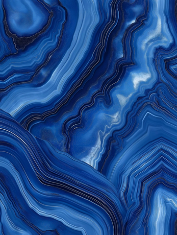 蓝色大理石裂纹银色装饰