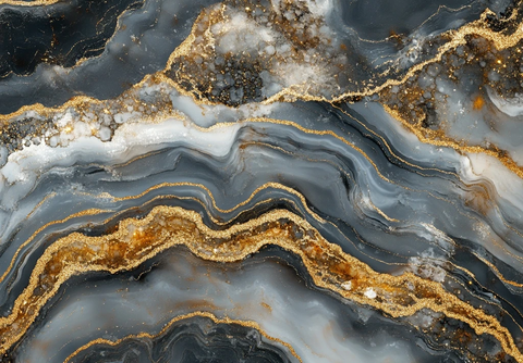 灰石纹理酒精墨金黑色点缀