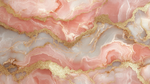 粉色米色金色调水墨纹理