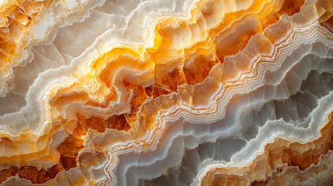 暖色调玛瑙石纹理细节